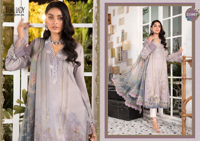 Fair Lady Maria B M Print Exclusive Heavy Pure Jam Satin Digital Print Heavy Embroidery Semi Stitch Patches On Top Pakistani Salwar Suits Collection